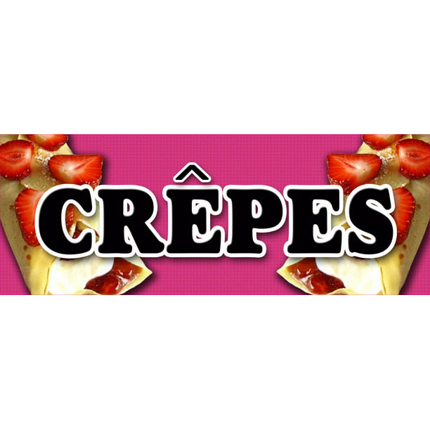 Crepes Concession Decal 14" Food Vinyl Lettering Sign